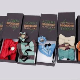 Agbeke Bow Tie, Lapel & Pocket Square (Available on Demand)