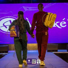 Adun His and Hers Aso-Oke Backpack
